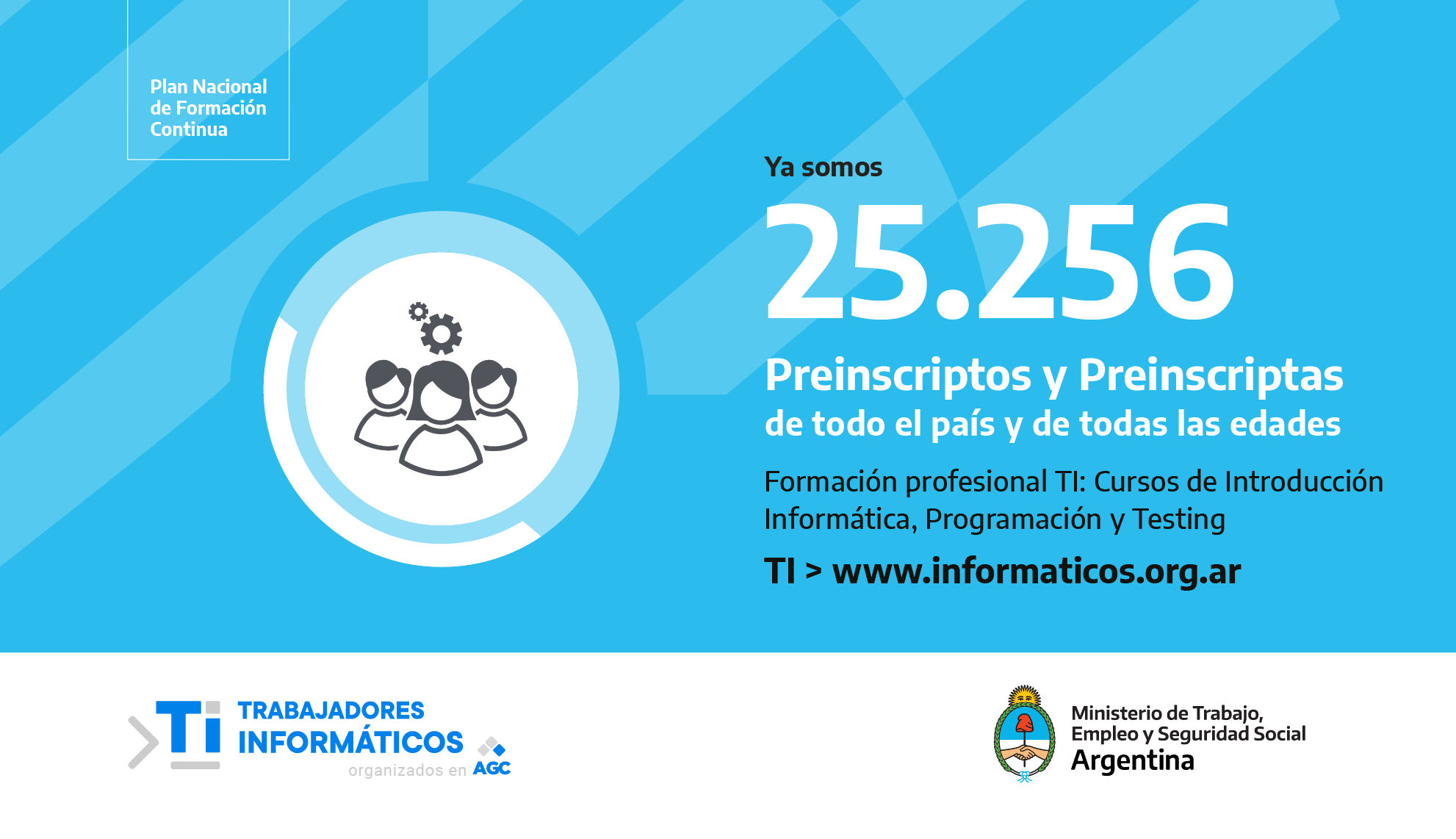 Formación TI: En menos de una semana alcanzamos 25256 preinscripciones de todo el país