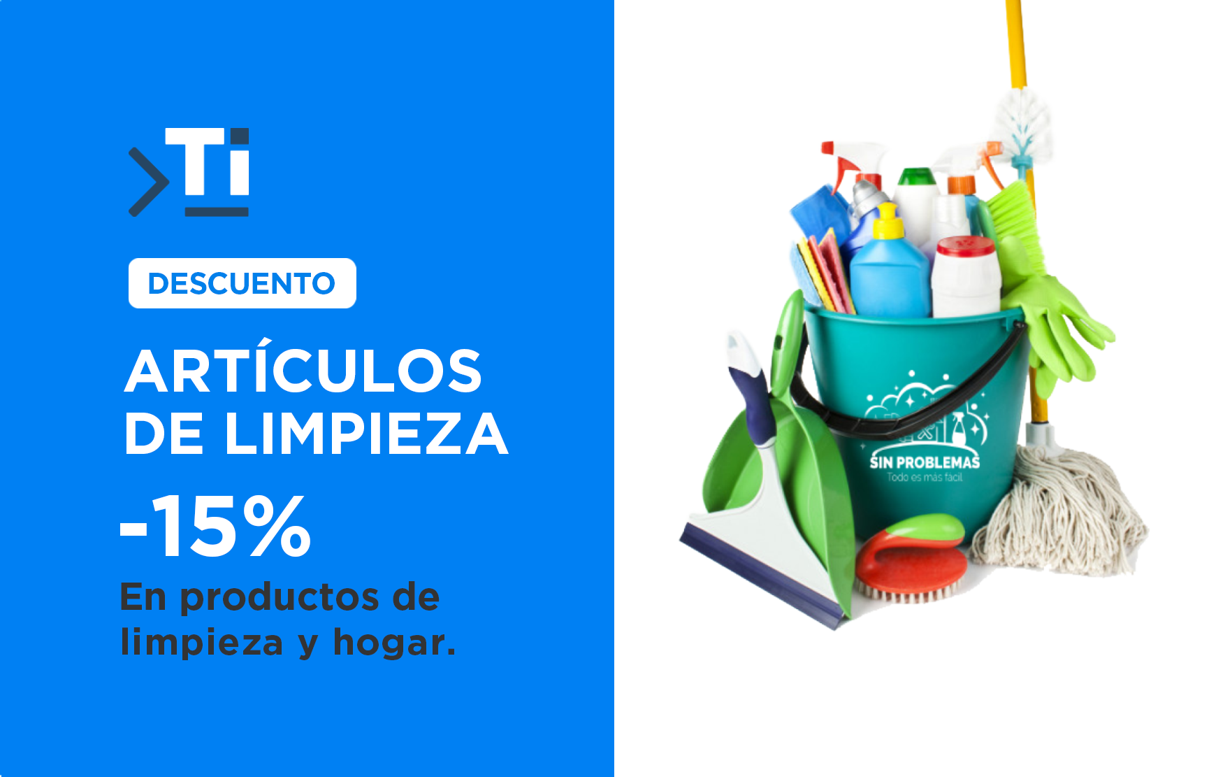 15% de descuento en artículos de limpieza