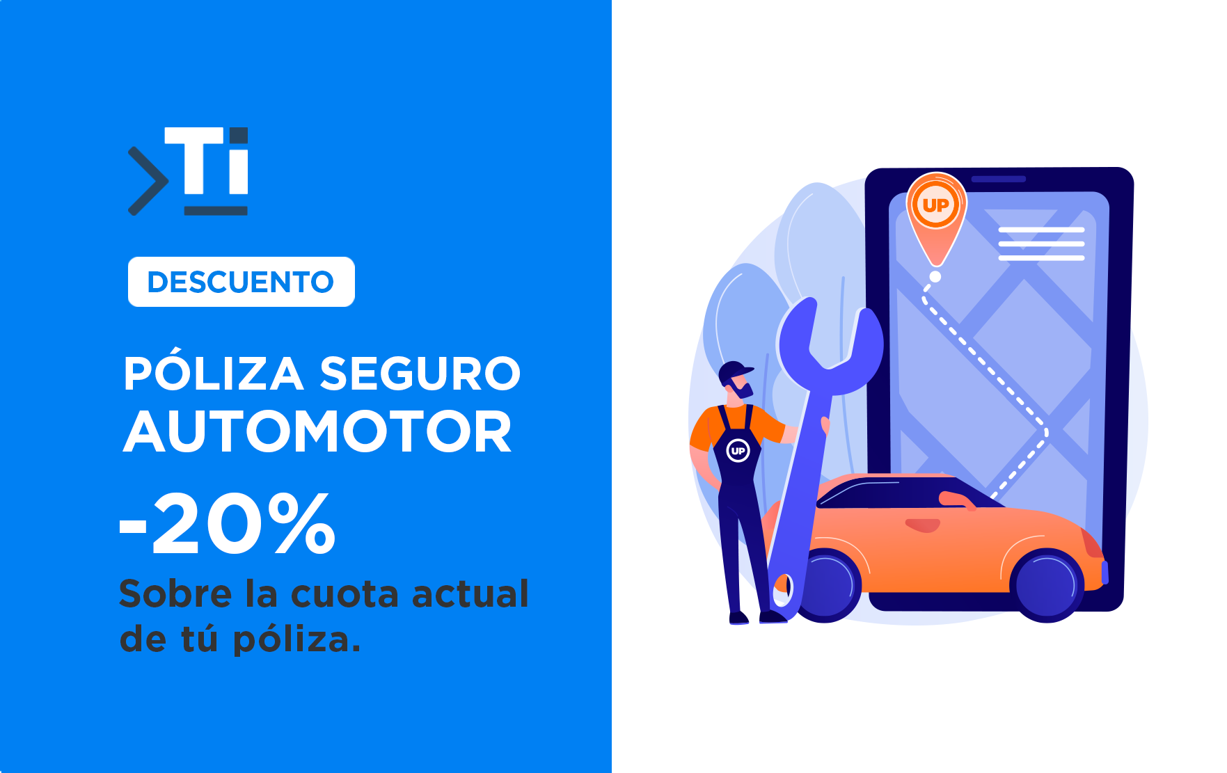 20% de descuento en póliza de seguro automotor