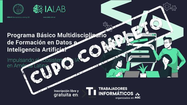 ¿Querés formarte gratis en Inteligencia Artificial? CUPO COMPLETO